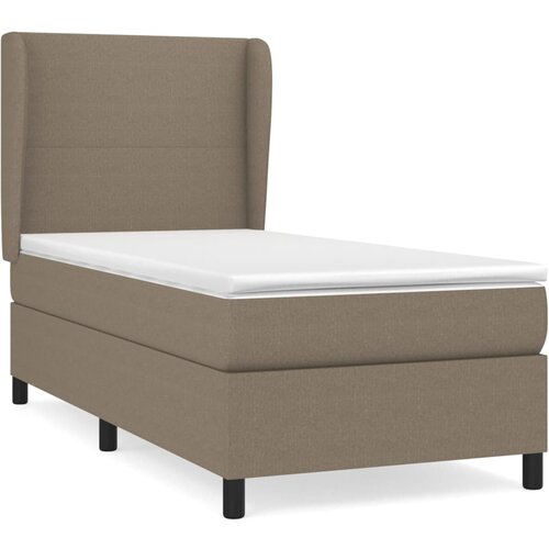 vidaXL Box spring postelja z vzmetnico taupe 80x200 cm blago, (20897449) Cene