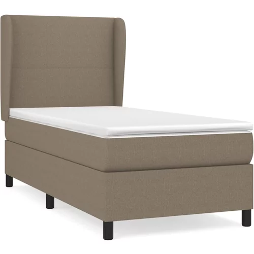 vidaXL Box spring postelja z vzmetnico taupe 80x200 cm blago, (20897449)