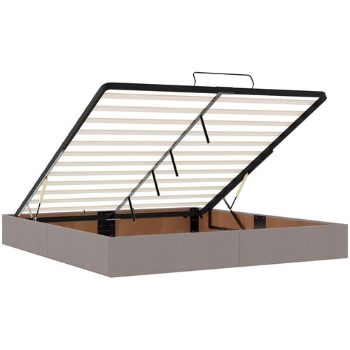  Krevet od pjene s madracem i LED-om Sivosmeđa 200 x 200 cm Slike