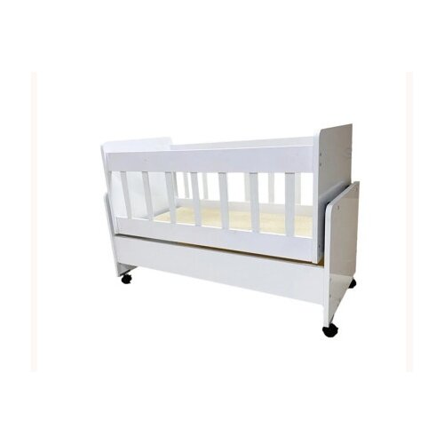 Futrix Kolevka za bebe na točkićima ljuljajuća belo du&amp;scaron;ek 100 x 50 cm ( 32441 ) Slike