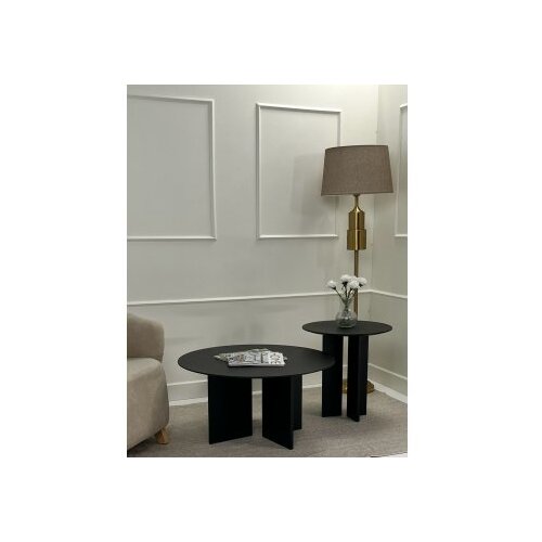 Hanah home Leo set klub stolova, 2 dijela, crni Slike