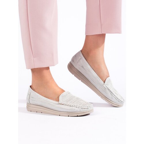 Shelvt Women&amp;#039;s White Loafers Slike