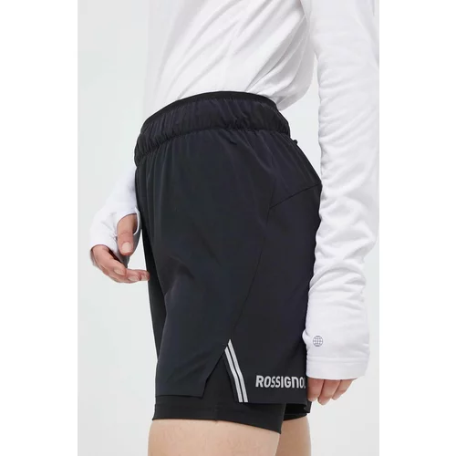 Rossignol Sportske kratke hlače za žene, boja: crna, glatki materijal, visoki struk
