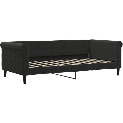 VidaXL Raztegljiva postelja črna 90x190 cm žamet, (20792505) Slike