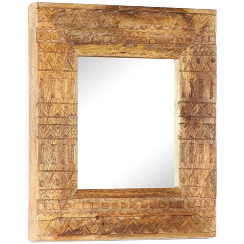 VidaXL Ručno izrezbareno ogledalo 50 x 50 x 11 cm masivno drvo manga Slike