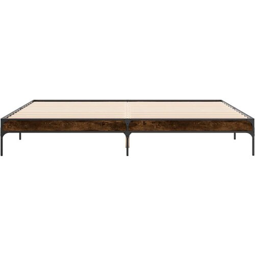VidaXL Okvir za krevet boja hrasta 200x200cm konstruirano drvo i metal Slike