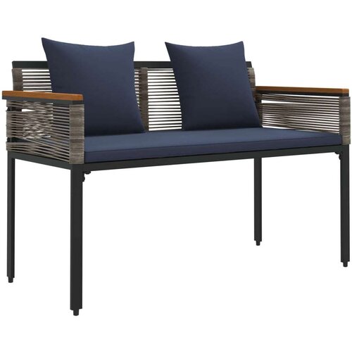  Set vanjskog namje&amp;scaron;taja 4 pcs Siva i tamnoplava PE ratan Slike