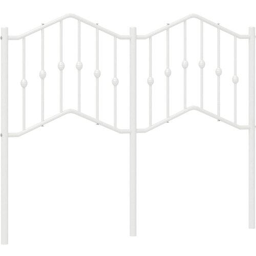 VidaXL Kovinsko vzglavje belo 120 cm, (21072868) Slike