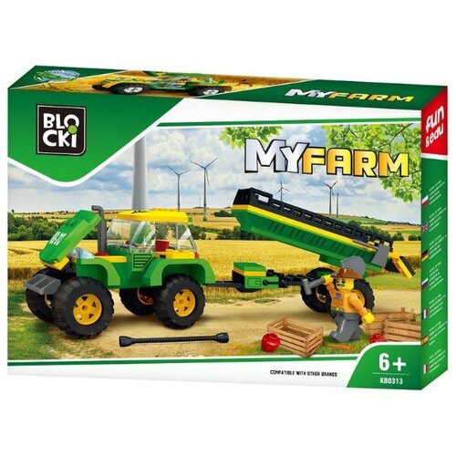  kocke blocki traktor sa prikolicom i dodacima 164 delova Cene