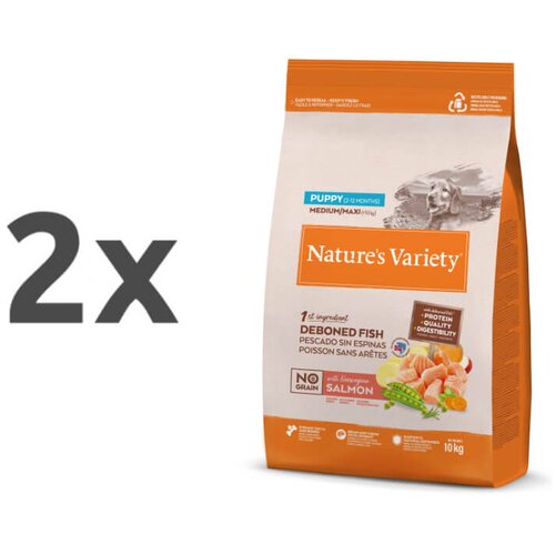 Nature’s Variety Nature's Variety No Grain Dog Med/Max Puppy - losos 2 x 10 kg Cene