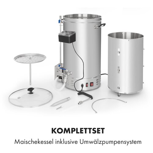 Klarstein brauheld Pro kotao za slad, Srebro Slike