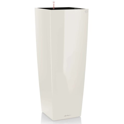 LECHUZA Cvetlično korito Cubico Alto 40 ALL-IN-ONE visok sijaj belo Slike