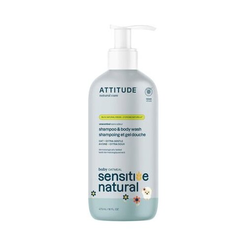 Attitude Oatmeal Sensitive Baby 2in1 Hair &amp;amp; Body Wash Slike