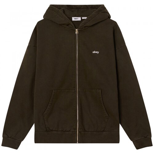 Obey Lowercase pigment zip hood Ružičasta Cijene