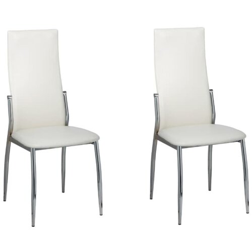 Maison Chic Jedilni stoli - Vzorci stoli 2 kosa belo umetno usnje A26, (22032446) Cene