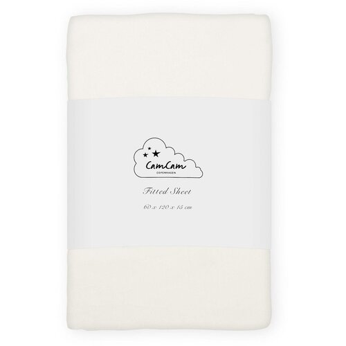 CamCam Copenhagen Krem dječja plahta s gumom za dječji krevetić od organskog pamuka 60x120 cm Off-White &ndash; Cijene