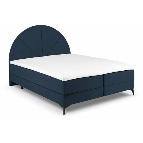 Cosmopolitan Design Tamnoplavi boxspring krevet s prostorom za pohranu 180x200 cm Sunset -