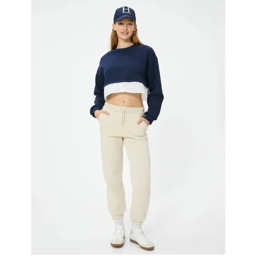 Koton Jogger Sweatpants with Tie Waist Pocket