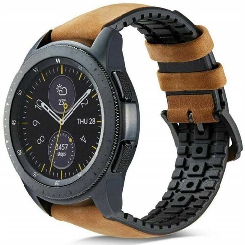 Spacecase pa&scaron;ček za uro 22 mm usnjen major svetlo rjav za apple watch, (21969299) Cene