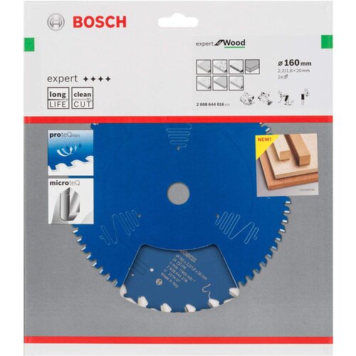 Bosch list kružne testere Expert for Wood 160 x 20 x 2,2 mm, 24 - 2608644016 Slike