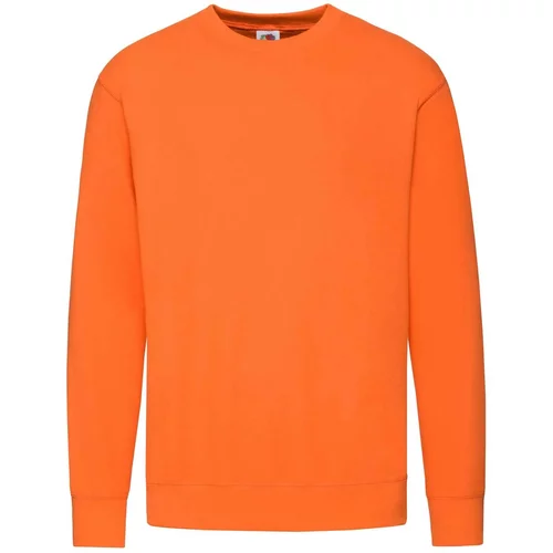 Fruit Of The Loom Orange Men's Sweatshirt Lightweight Set-in-Sweat Sweat