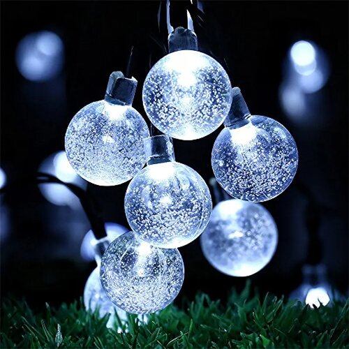  solarne lampice - kuglice - bela Slike