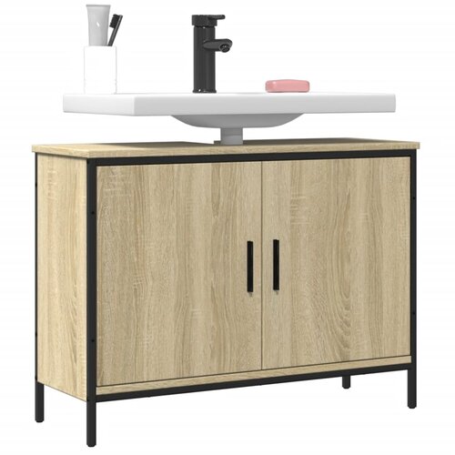 vidaXL Omarica za umivalnik sonoma hrast 80x30x60 cm inženirski les Cene