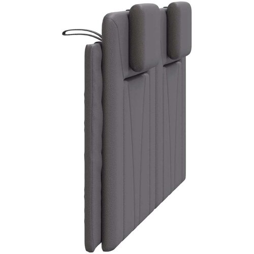 VidaXL Jastuk za uzglavlje sivi 120 cm od umjetne kože Slike