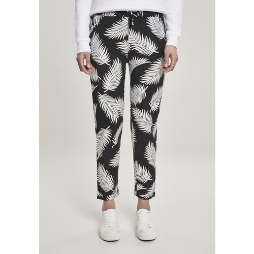 Urban Classics Ladies Elastic Waist AOP Pants frond Cene