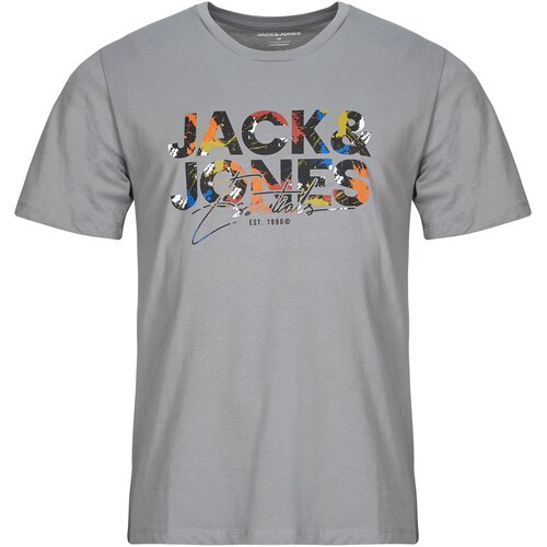 Jack &amp;amp; Jones Majice s kratkimi rokavi JJGEPLAS Siva Slike