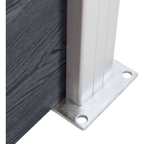 Ograda od WPC-a 872 x 106 cm siva Slike