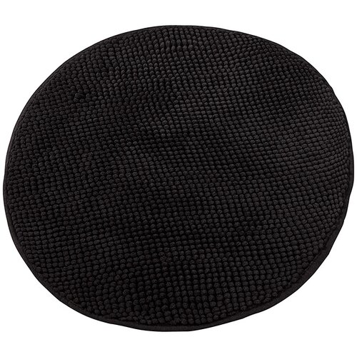 CAMARGUE tepih za kopalnico zottel (&amp;oslash; 55 cm, črn, mikrovlakna) Slike