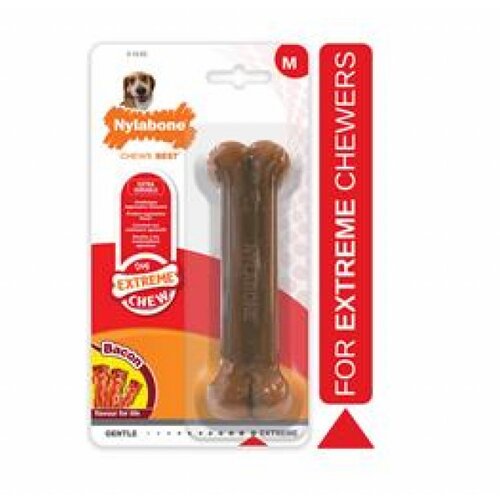 Nylabone igračka pse kost za zvakanje m, ukus slanine Slike