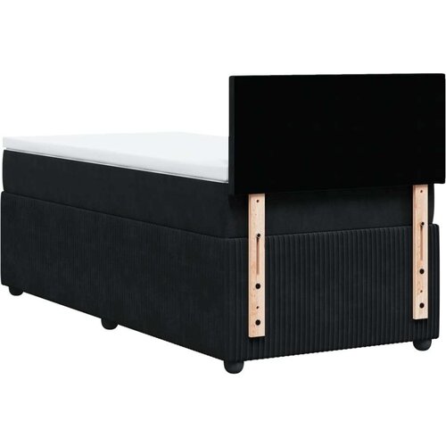 VidaXL box spring krevet s madracem crni 80 x 200 cm bar&amp;scaron;unasti Slike