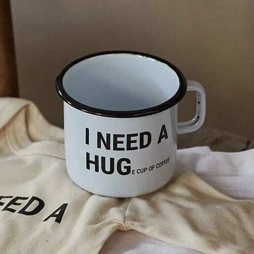 Cuckoo Cups EMAJLIRAN LONČEK &amp;lsquo;I NEED A HUGE CUP OF COFFEE&amp;rsquo; Slike