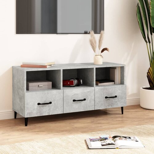 vidaXL TV omarica betonsko siva 102x35x50 cm konstruiran les Cene