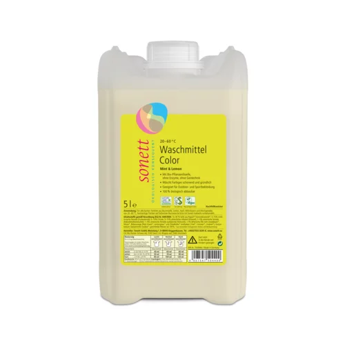Sonett Tekoči detergent za pisana oblačila meta in limona - 5 l