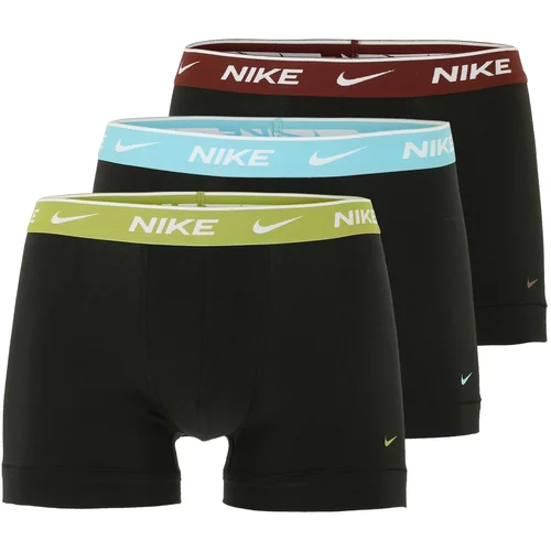 Nike Sportske gaće svijetloplava / svijetlozelena / boja vina / crna