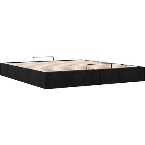VidaXL Otomanski okvir kreveta bez madraca crni 200x200 cm od tkanine Slike