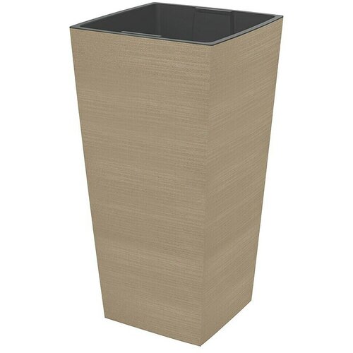  Visoka četvrtasta posuda za biljke Aurora Woody (Vanjska dimenzija (D x &amp;Scaron; x V): 30 x 30 x 57 cm, Smeđa) Slike