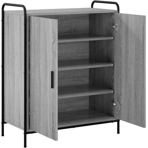  Ormar za cipele 76 x 36 5 x 93 cm Konstruirano drvo Siva Sonoma - Siva Sonoma 76 x 36 5 x 93 cm 4 etaže s vratima Slike