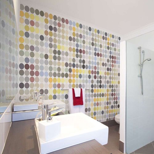  Tapeta - Colored polka dots 250x193 Slike