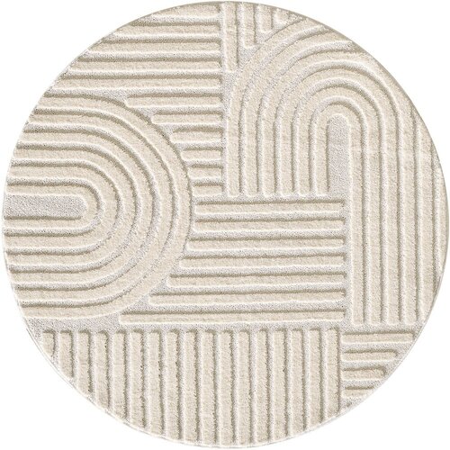 Ayyildiz Carpets Krem okrugao tepih &amp;oslash; 160 cm Art &amp;ndash; Slike