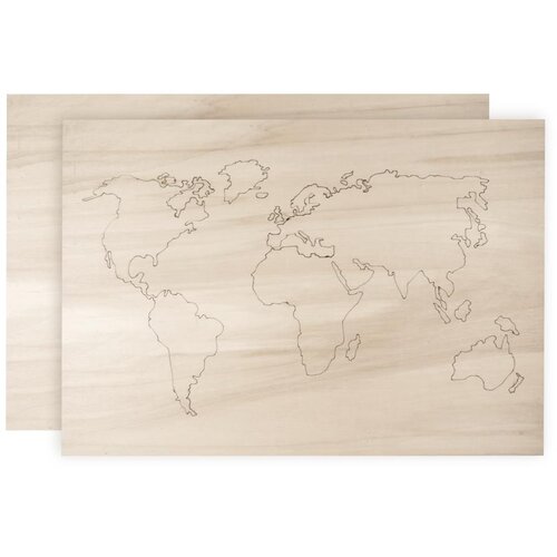 RAYHER Lesena karta sveta, dve plo&scaron;či, 42x29.7x0.4cm, (20615055) Cene