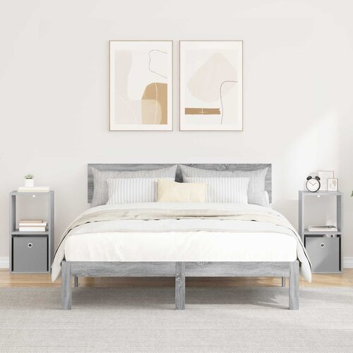  Noćni ormarić s ladicama 2 pcs Siva Sonoma 30,5 x 27 x 59,5 cm Cene