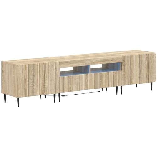  3-dijelni LED TV kabinet ZWOLLE Hrast sonoma Konstruirano drvo Slike
