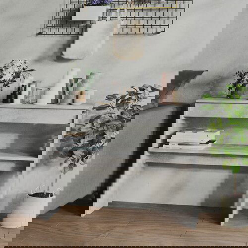 VidaXL Konzolna mizica betonsko siva 102x30x80 cm iverna plo&amp;scaron;ča, (20712614) Slike
