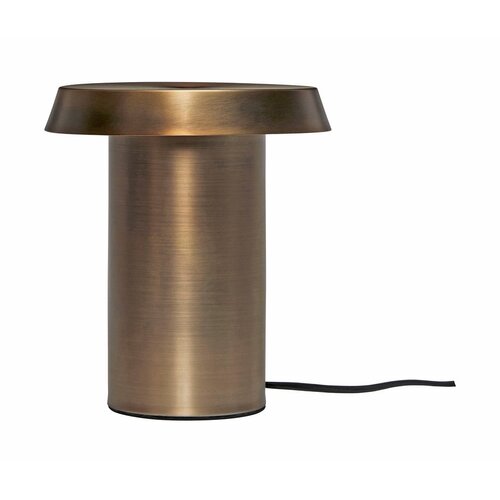 H&amp;uuml;bsch smeđa metalna stolna lampa keen Slike