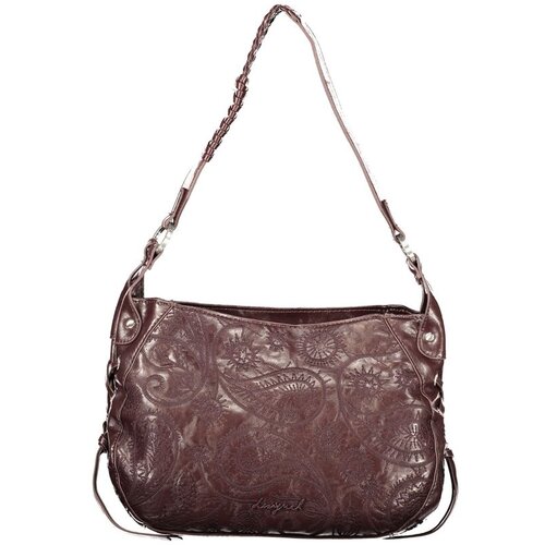 Desigual ženska torba za rame s čipkastim detaljima 20x9x30 cm bordo Slike
