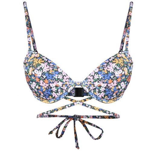 Trendyol multicolored floral pattern tie detailed bikini top Slike